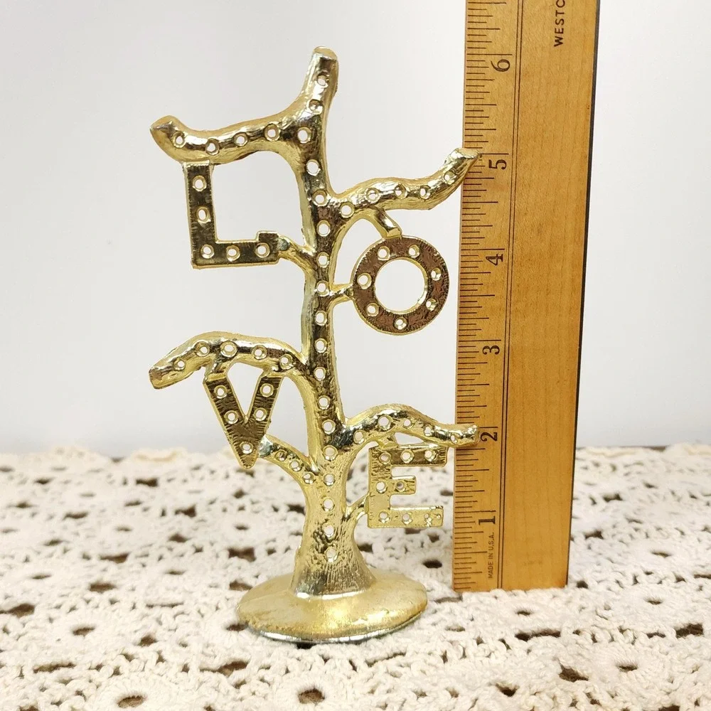 Vintage‎ Torino Gold Tone Earring Tree Holder 1970s EUC